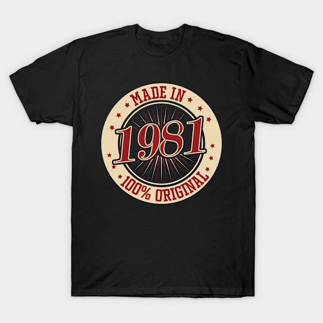 Made in 1981 birthday sayings 40 years T-Shirt by HBfunshirts